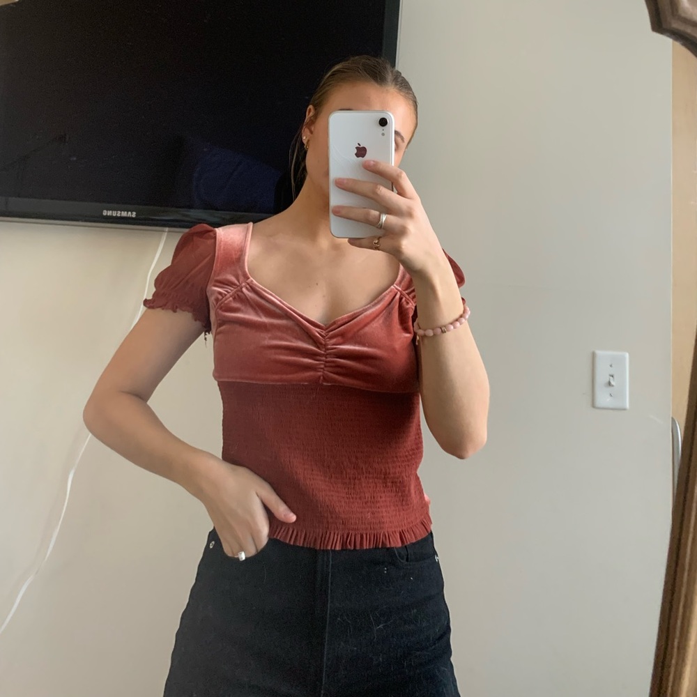 Velvet free people dressy top